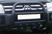 Mitsubishi Pajero Wagon IV 2006–2021 Kenguru zaščitni lok QT011 Black (nerjavno jeklo) fotografija 3