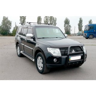 Kenguru zaščitni lok QT011 Black (nerjavno jeklo) Mitsubishi Pajero Wagon IV 2006–2021 fotografija 1