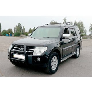Kenguru zaščitni lok QT011 Black (nerjavno jeklo) Mitsubishi Pajero Wagon IV 2006–2021 fotografija 2