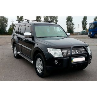 Zaščitni lok (bullbar) QT007 Black (nerjavno jeklo) Mitsubishi Pajero Wagon III 1999–2006 fotografija 1