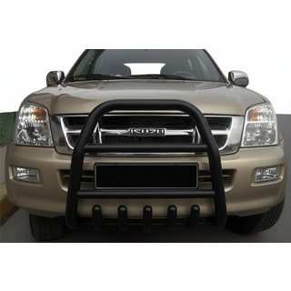 Sprednji zaščitni lok QT007 Black (nerjaveče jeklo) Isuzu D-Max 2011–2019