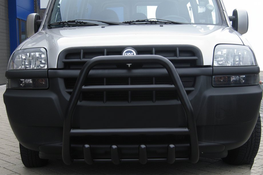 Fiat Doblo I 2001–2005 Sprednji zaščitni lok QT007 Black (nerjaveče jeklo) Image