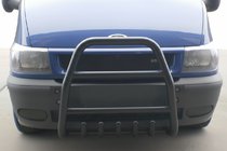 Ford Transit 2000–2014 Sprednji zaščitni lok QT007 Black (2000-2006, nerjavno jeklo) fotografija 1