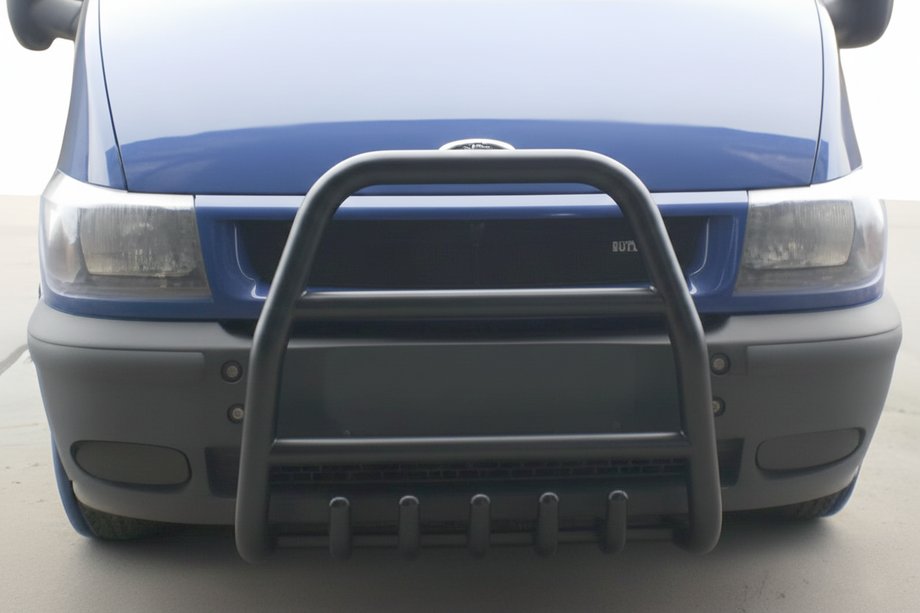 Ford Transit 2000–2014 Sprednji zaščitni lok QT007 Black (2000-2006, nerjavno jeklo) Image