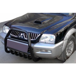 Zaščitni lok (bullbar) QT007 Black (nerjavno jeklo)