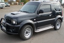 Suzuki Jimny 1998–2018 Prednji zaščitni lok (kenguru) QT007-Exclusive Black (z napisom, nerjaveče jeklo) fotografija 7