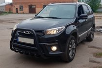 Chery Tiggo 3 2005– Kenguru zaščitni lok WT009 Black (nerjavno jeklo) fotografija 3