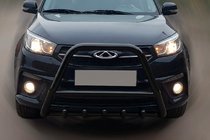 Chery Tiggo 3 2005– Kenguru zaščitni lok WT009 Black (nerjavno jeklo) fotografija 1