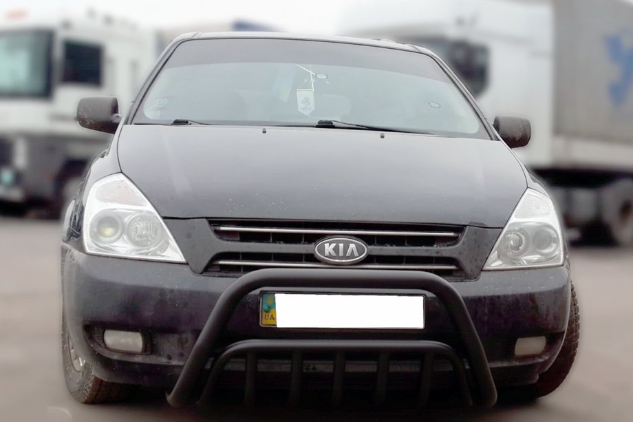 Kia Carnival 2002–2013 Sprednji zaščitni lok WT002 Black (2006-2013, nerjavno jeklo) Image