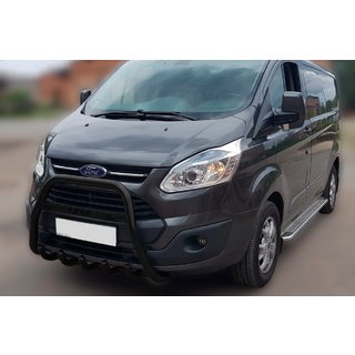 Sprednji zaščitni lok WT006 F1-56 Black (nerjaveče jeklo) Ford Custom 2013–2022