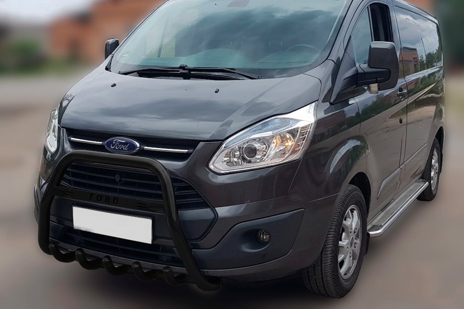 Ford Custom 2013–2022 Sprednji zaščitni lok WT006 F1-56 Black (nerjaveče jeklo) Image