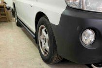 Hyundai H200, H1, Starex 1998–2007 Stranske cevi BB002 Black (2 kosa, nerjavno jeklo) fotografija 1