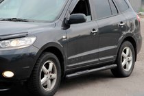 Hyundai Santa Fe 2 2006–2012 Stranske cevi B3 Black (2 kos, nerjavno jeklo) fotografija 1
