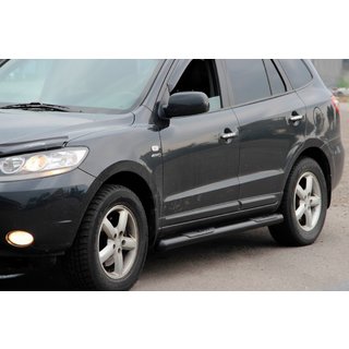 Stranske cevi B3 Black (2 kos, nerjavno jeklo) Hyundai Santa Fe 2 2006–2012 fotografija 1