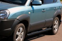 Hyundai Tucson JM 2004– Stranske cevi BB002 Black (2 kosa, nerjavno jeklo) fotografija 1