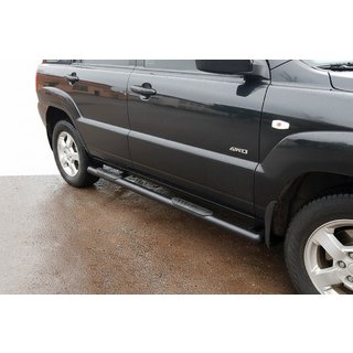 Stranske cevi Black (2 kos, nerjavno jeklo) Kia Sportage 2004–2010 fotografija 1