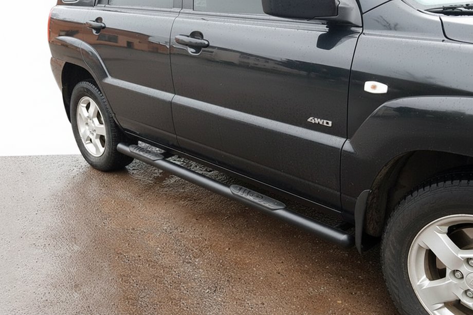Kia Sportage 2004–2010 Stranske cevi Black (2 kos, nerjavno jeklo) Image