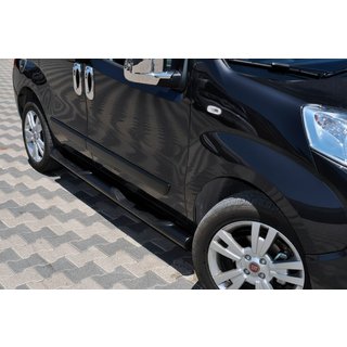 Stranske cevi Ø70 Black (2 kos, nerjaveče jeklo) Fiat Fiorino/Qubo 2008–2024 fotografija 3