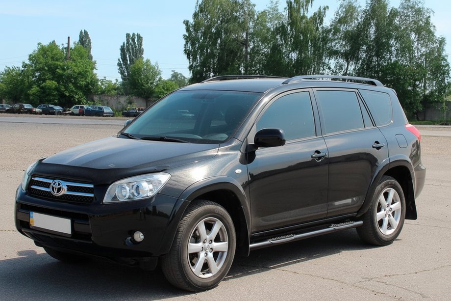 Toyota Rav 4 2006–2013 Stranske cevi za standardno osnovo Black (2 kos, nerjavno jeklo) Fotografija 3