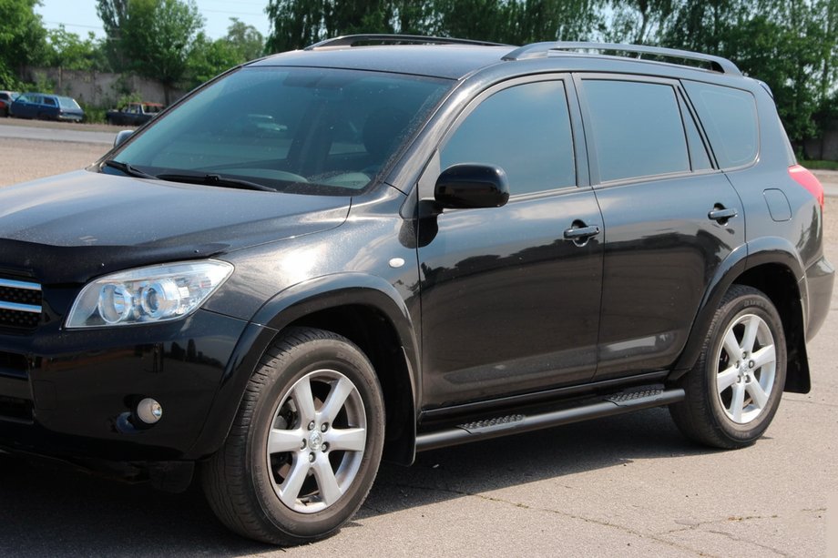 Toyota Rav 4 2006–2013 Stranske cevi za standardno osnovo Black (2 kos, nerjavno jeklo) Fotografija 2