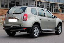 Renault Duster 2008–2017 Bočne cevi z vložki Black (2 kos, nerjavno jeklo) fotografija 3
