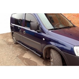 Stranske cevi Black (2 kos, nerjaveče jeklo) Opel Combo 2002–2012 fotografija 2