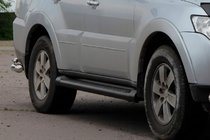Mitsubishi Pajero Wagon IV 2006–2021 Stranske cevi Black (2 kos, nerjaveče jeklo) fotografija 4