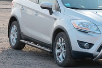 Ford Kuga 2008–2013 Ravne bočne cevi Black (2 kosa, nerjavno jeklo) fotografija 2
