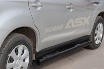 Mitsubishi ASX 2010–2023 Stranske cevi BB002 Black (2 kosa, nerjavno jeklo) fotografija 4