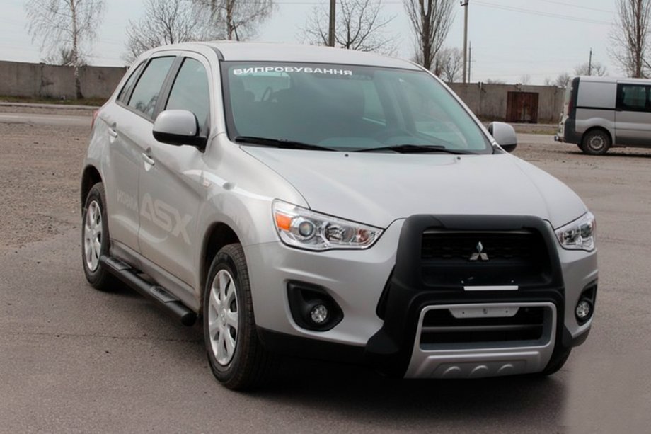 Mitsubishi ASX 2010–2023 Stranske cevi BB002 Black (2 kosa, nerjavno jeklo) Fotografija 2