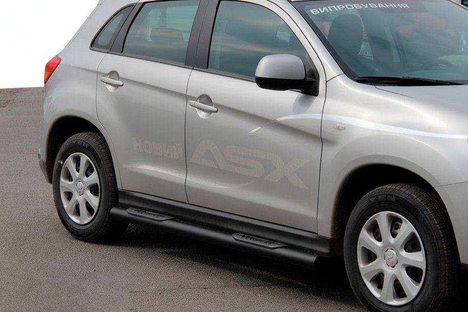 Mitsubishi ASX 2010–2023 Stranske cevi BB002 Black (2 kosa, nerjavno jeklo) Image