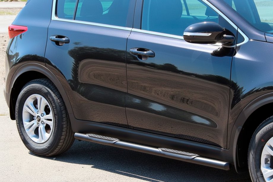 Kia Sportage 2015–2021 Stranske cevi BB002 Black (2 kos, nerjaveče jeklo) Image