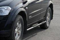 SsangYong Kyron 2005–2014 Stranske cevi BB002 Black (2 kosa, nerjavno jeklo) fotografija 1