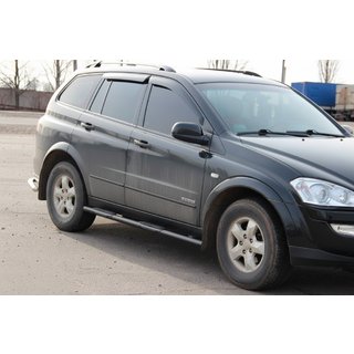Stranske cevi BB002 Black (2 kosa, nerjavno jeklo) SsangYong Kyron 2005–2014 fotografija 2