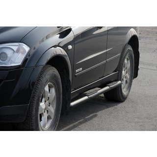 Stranske cevi BB002 Black (2 kosa, nerjavno jeklo) SsangYong Kyron 2005–2014 fotografija 1