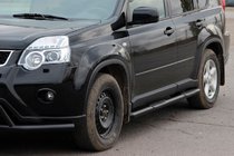 Nissan X-trail T31 2007–2014 Stranske cevi BB002 Black (2 kos, nerjaveče jeklo) fotografija 2