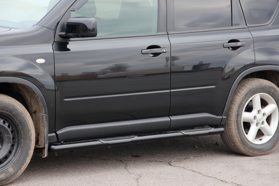 Nissan X-trail T31 2007–2014 Stranske cevi BB002 Black (2 kos, nerjaveče jeklo) Image