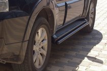 Mitsubishi Pajero Wagon III 1999–2006 Stranske cevi na originalna pritrdila Black (2 kos, nerjaveče jeklo) fotografija 1