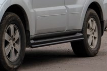 Mitsubishi Pajero Wagon III 1999–2006 Stranske cevi na originalna pritrdila Black (2 kos, nerjaveče jeklo) fotografija 5