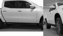 Mercedes X class 2017–2020 Stranske cevi s poševnim zaključkom Black (2 kos, nerjavno jeklo) fotografija 2