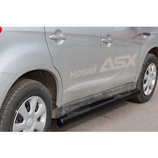Stranske cevi BB002 Black (2 kosa, nerjavno jeklo) fotografija 1