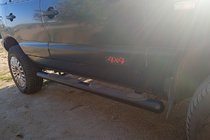 Chevrolet Niva 1998–2020 Stranske cevi Black (2 kosa, nerjavno jeklo) fotografija 2