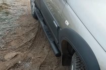 Chevrolet Niva 1998–2020 Stranske cevi Black (2 kosa, nerjavno jeklo) fotografija 4
