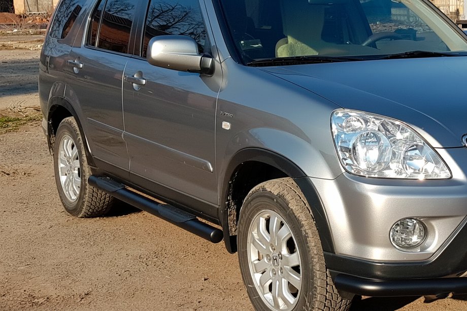 Honda CRV 2001–2006 Stranske cevi Black (2 kos, nerjavno jeklo) Image