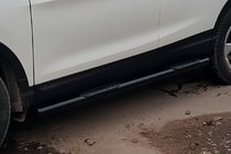 Nissan Qashqai 2014–2021 Stranske cevi Black (2017-2021, 2 kos, nerjaveče jeklo) fotografija 2