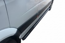 Mercedes Sprinter W906 2006–2018 Stranske cevi Black (2 kos, nerjaveče jeklo) d60, dolg–izjemno dolg fotografija 3