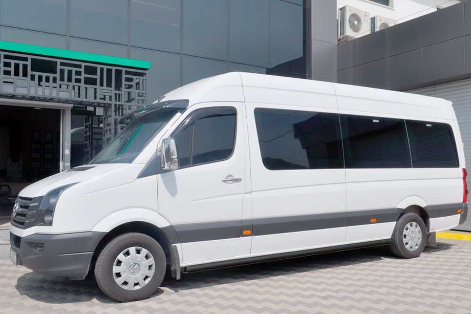 Volkswagen Crafter 2006–2016 Stranske cevi Black (2 kos, nerjaveče jeklo) d60, dolg–izjemno dolg Fotografija 2