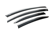 Honda Civic Sedan VIII 2006–2011 Vetrni deflektorji oken s kromirano letvico (4 kos, Niken) fotografija 3