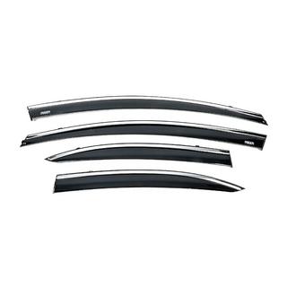Vetrni deflektorji oken s kromirano letvico (4 kos, Niken) Honda Civic Sedan VIII 2006–2011 fotografija 1