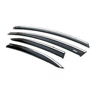 Vetrni deflektorji oken s kromirano letvico (4 kos, Niken) Honda Civic Sedan VIII 2006–2011 fotografija 2